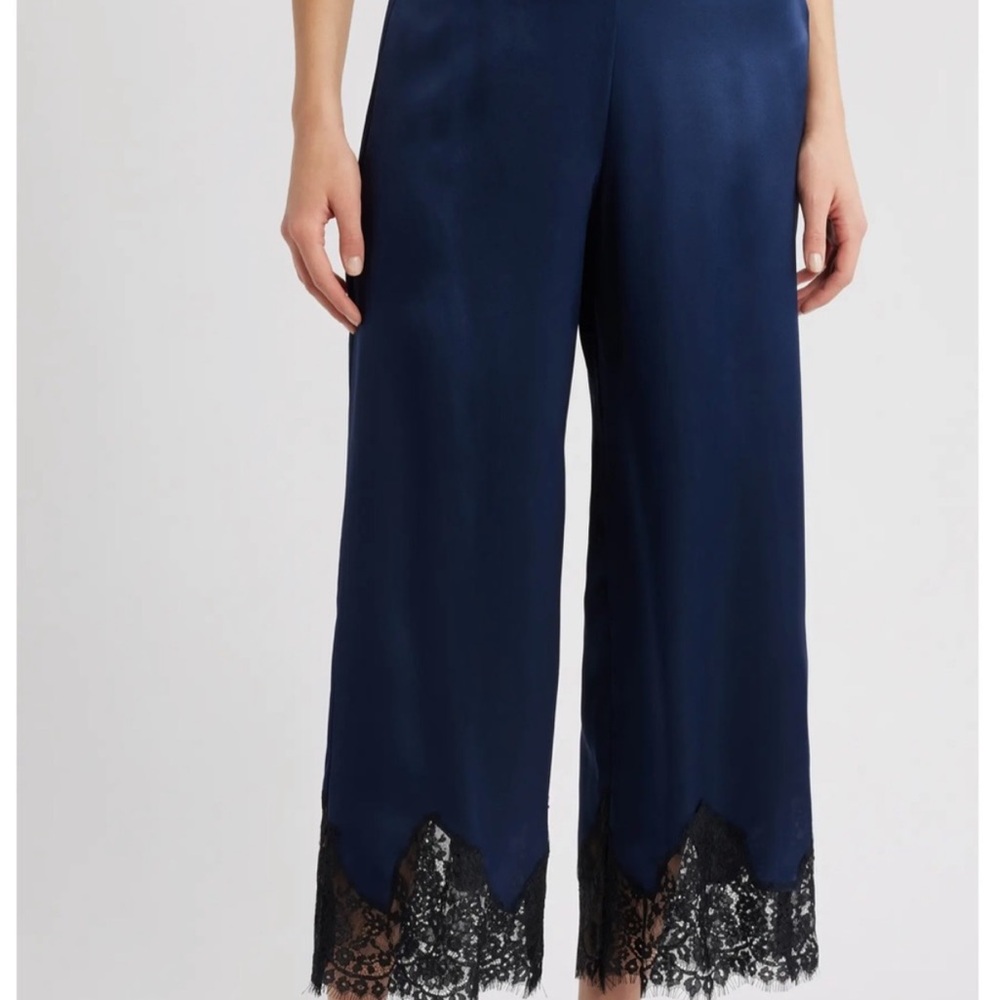 REFORMATION Carolina Silk Lace Hem Pant